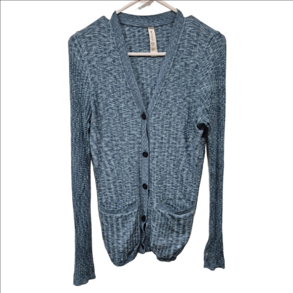 Athleta Revolve Seamless Long Sleeve Cardigan Borealis Green